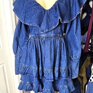 Denim Ruffle Dress